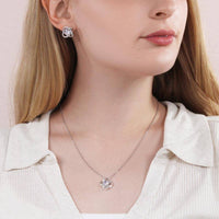 Load image into Gallery viewer, Love Knot Earring &amp; Necklace Set For Daughter