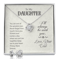 Load image into Gallery viewer, Love Knot Earring &amp; Necklace Set For Daughter