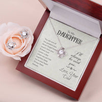 Load image into Gallery viewer, Love Knot Earring &amp; Necklace Set For Daughter