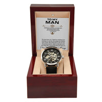 Load image into Gallery viewer, Men's Openwork Watch For Husband + MC