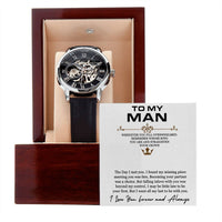 Load image into Gallery viewer, Men's Openwork Watch For Husband + MC