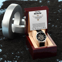 Load image into Gallery viewer, Men's Openwork Watch For Husband + MC