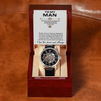 Load image into Gallery viewer, Men's Openwork Watch For Husband + MC