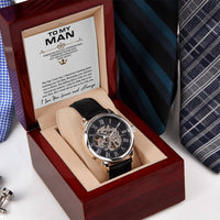Load image into Gallery viewer, Men's Openwork Watch For Husband + MC