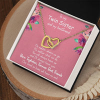 Load image into Gallery viewer, Interlocking Hearts Necklace For Best Friend (Yellow &amp; White Gold Variants)