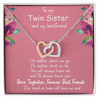 Load image into Gallery viewer, Interlocking Hearts Necklace For Best Friend (Yellow &amp; White Gold Variants)