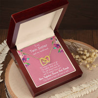 Load image into Gallery viewer, Interlocking Hearts Necklace For Best Friend (Yellow &amp; White Gold Variants)