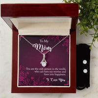 Load image into Gallery viewer, Alluring Beauty For Mom + Clear CZ Earrings