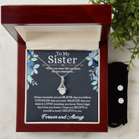 Load image into Gallery viewer, Alluring Beauty For Sister + Clear CZ Earrings