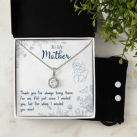 Load image into Gallery viewer, Eternal Hope Necklace For Mom + Clear CZ Earrings