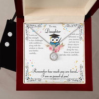 Load image into Gallery viewer, Eternal Hope Necklace For Daughter + Clear CZ Earrings