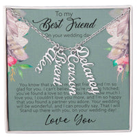 Load image into Gallery viewer, Multi Vertical Name Necklace For Best Friend (w/MC)