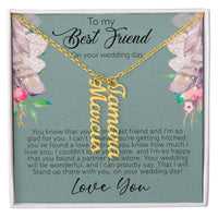 Load image into Gallery viewer, Multi Vertical Name Necklace For Best Friend (w/MC)