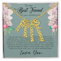 Load image into Gallery viewer, Multi Vertical Name Necklace For Best Friend (w/MC)